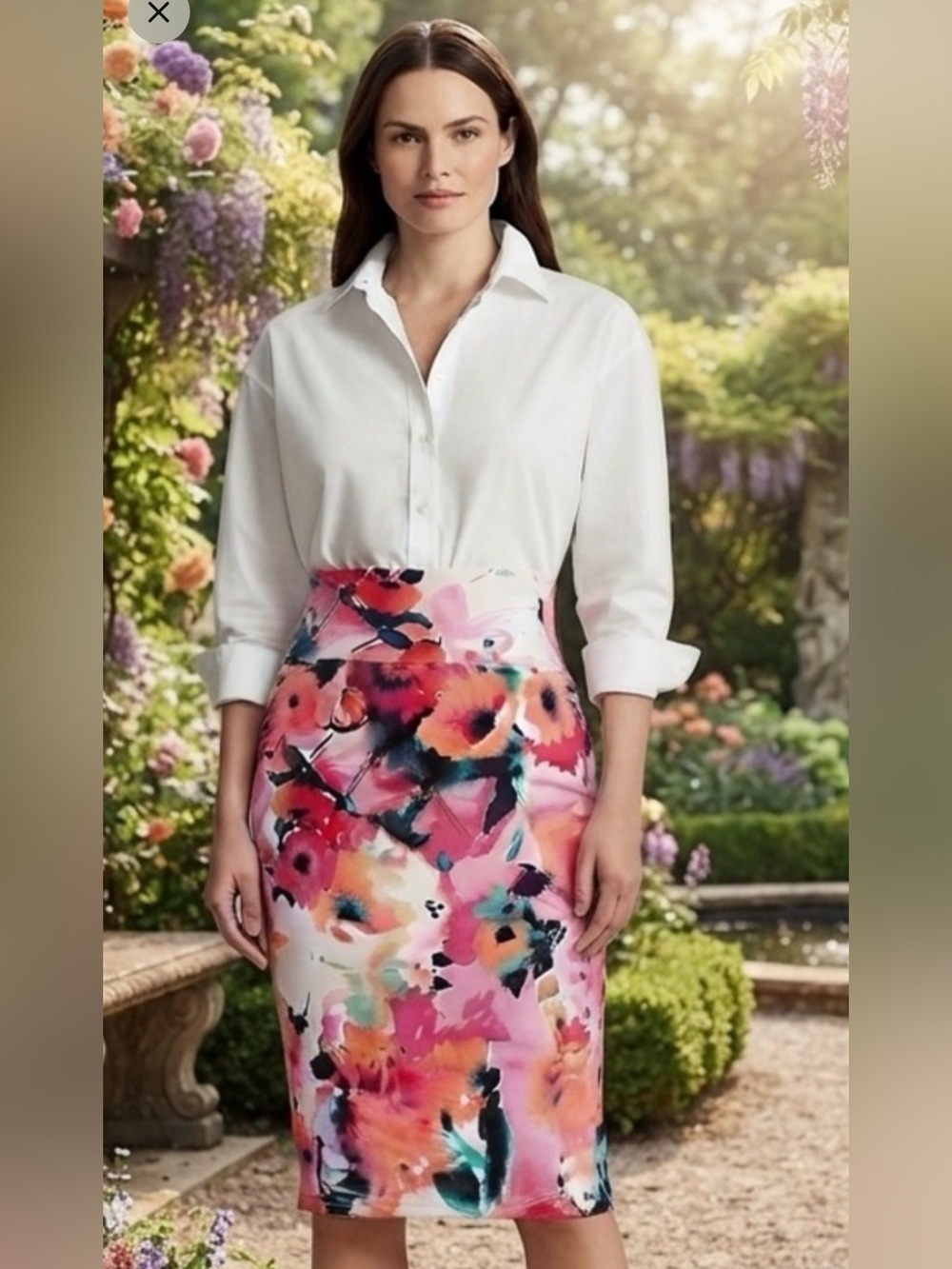 Silhouette NYC Floral Skirt